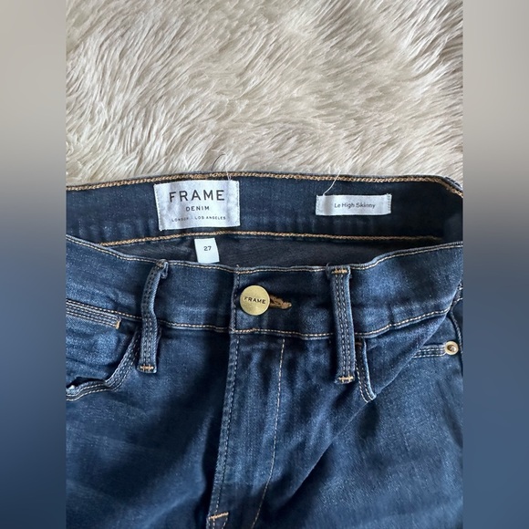 Frame Denim Revolve Le High Skinny Jeans Raw Edge Hem
Ankle Slit Fonda Size 27 - Picture 9 of 13